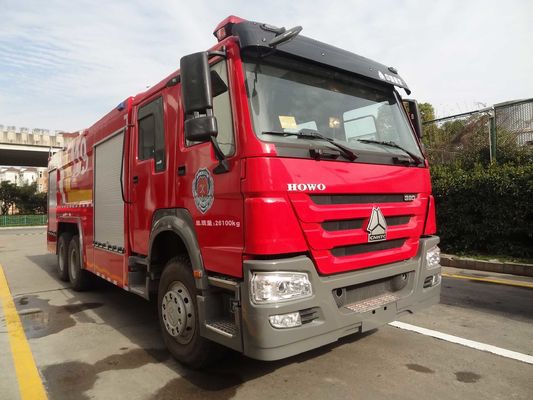 Water Foam Dry Powder Fire Truck 276kw 6x4 Multiple Function