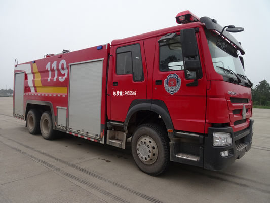 Large Capacity Fire Engine Car , Fire Department Vehicles 310HP 6x4 15 Ton