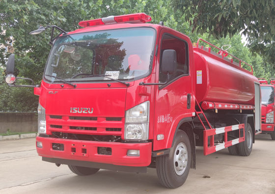 ISUZU 190HP Forest Fire Truck 4x2 Red Color With 8t Water Tank
