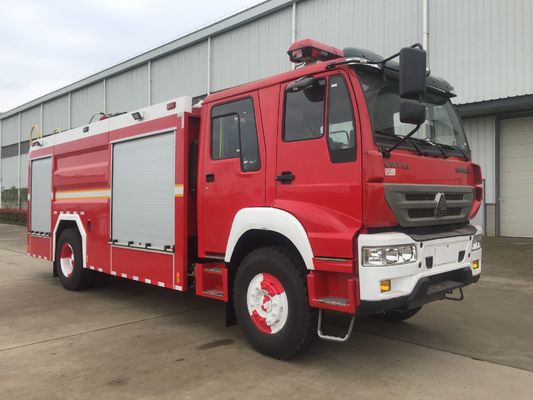 HOWO Double Cabin Forest Fire Truck 266HP with Water Foam سعة 6000 لتر